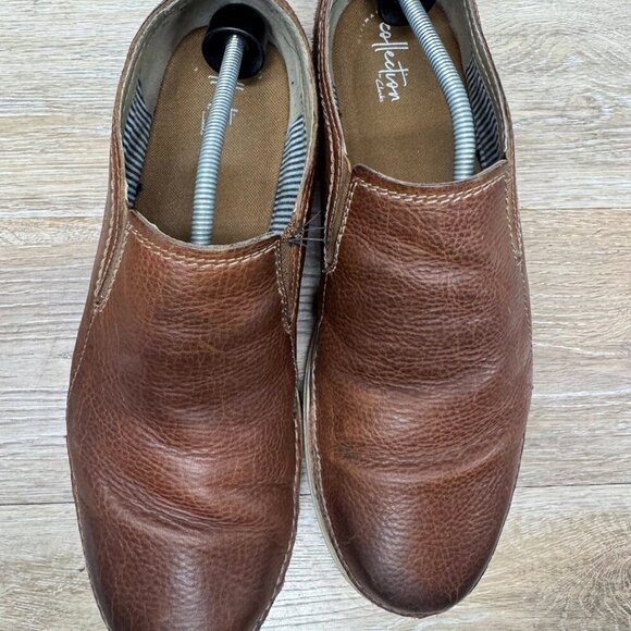 Clarks Kitna Easy Slip On  Brown Leather Loafers Men's Size 13 - Picture 2 of 8